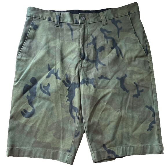Volcom Men’s Size 33 Camo Chino Shorts 34x9 Skate Surf - Picture 1 of 5